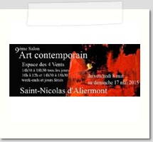 d'Art Contemporain à Saint-Nicolas d'Aliermont en Normandie, du 8 au 17 mai 2015