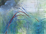 Jardin 1 - Monet
2015
peinture à l'eau et à l'huile, pastel et encre noire et plâtre<br />
73 x 100 cm
