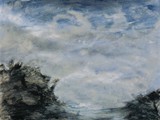 le ciel devant moi
1995
fusain, peinture à l’eau
et plâtre sur papier
65 x 50 cm