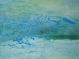 クジラの夢2
2009
キャンバスに水性、 油性、パステルと石膏
53 x 72 cm
