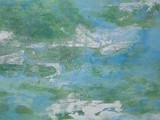 Nénuphar 2
2009
peinture à l'eau et à l'huile et plâtre
38 x 55 cm