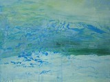 Rêves de baleine 2
2009
peinture à l'eau et à l'huile,
pastel et plâtre et plâtre
53 x 72 cm 