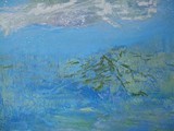 Rêves de baleine 1
2009
peinture à l'eau et à l'huile,
pastal et plâtre et plâtre
53 x 72 cm 